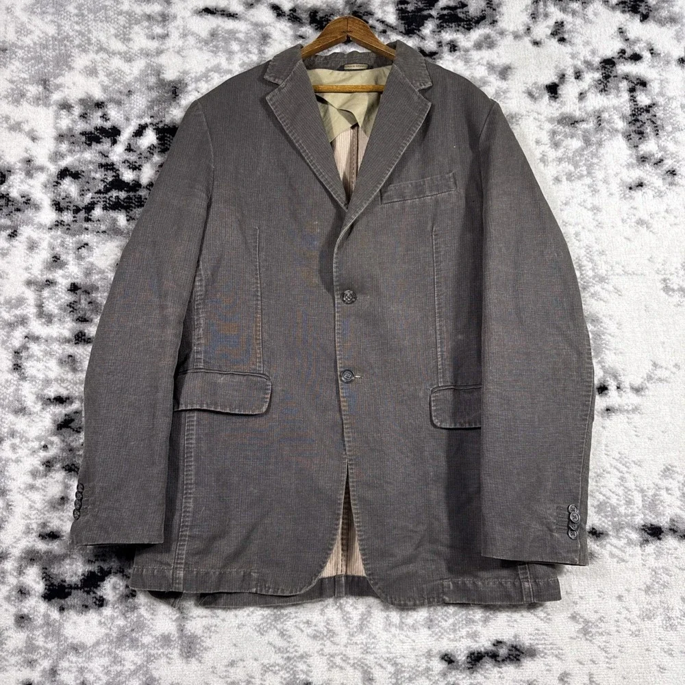 Banana Republic Blazer Mens Size 42R Linen Blend Two Button Preppy Office Career